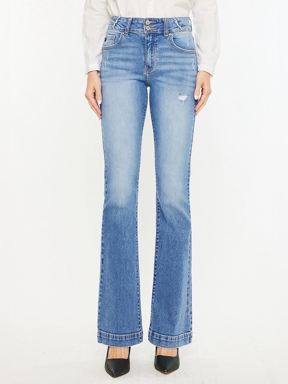 KanCan by Maurice’s Light Blue High-Rise Flare Jeans - Women's